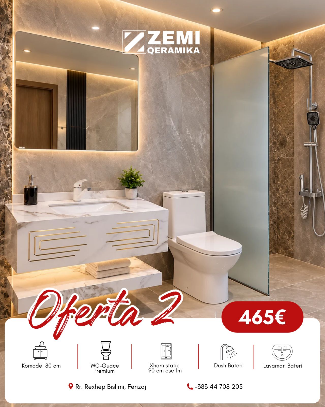 Pllaka dhe banjo për çdo hapësirë
